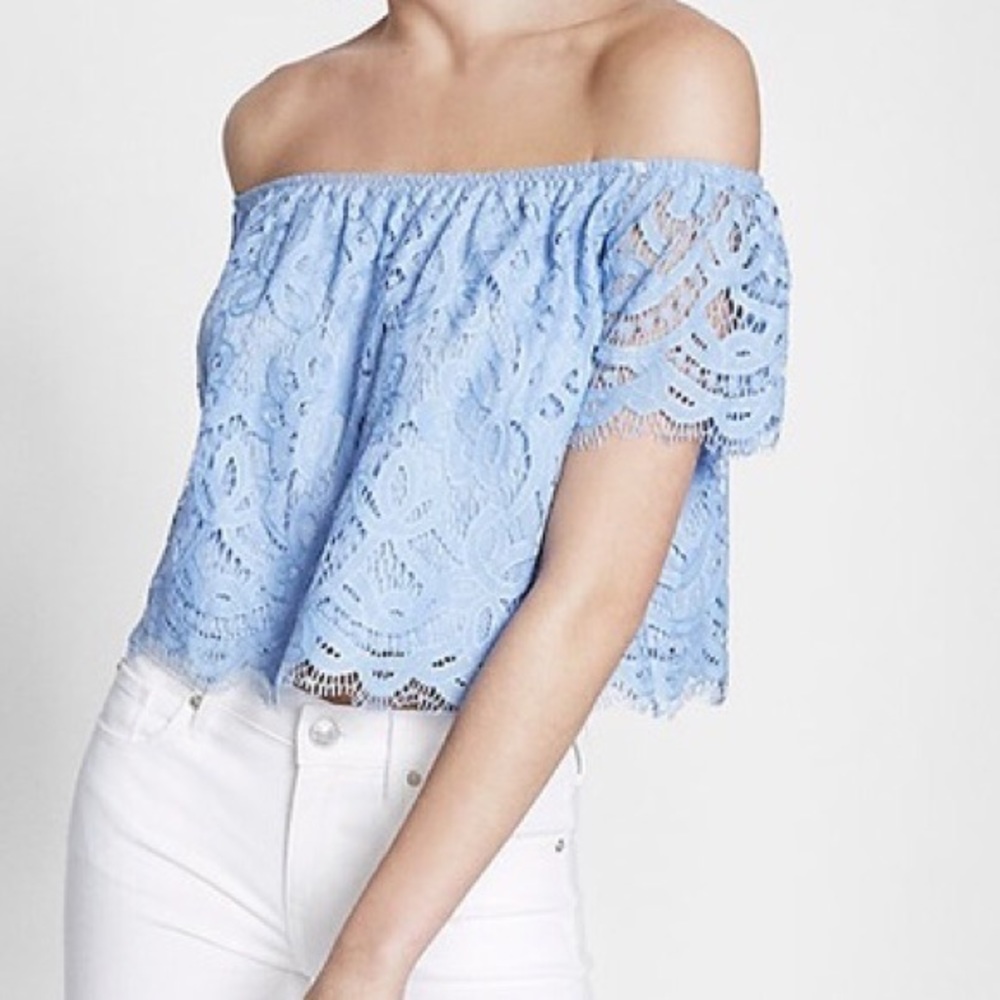 Lace Express off-the-shoulder top